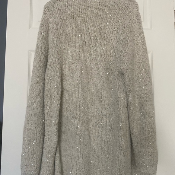 Olivia Sky Women’s Plus Size XXL Sequin Shimmer Long Thick Cardigan Sweater 2XL - Picture 3 of 3